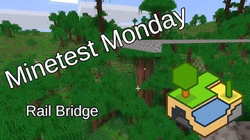 Minetest Monday ep 6: Rail bridge to the Nether Portal