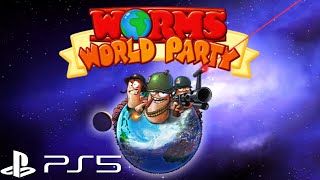 Worms World Party PS One Backward Compatibility / Emulation Test  - PS5 Gameplay