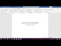 Insertar citas y bibliográfia en WORD