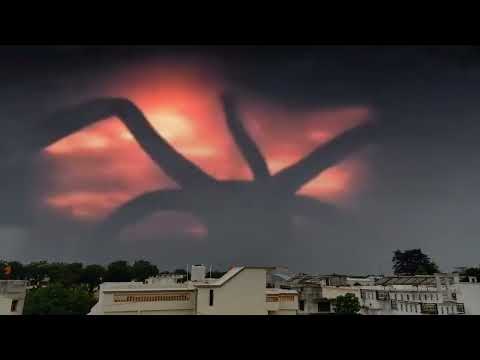 Stranger things mind flayer in my city sky transition effect