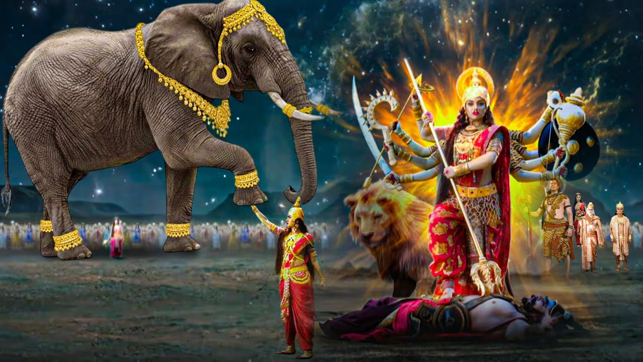 जब माता विंदवाशिनी को महिषासुर आये हाथी बनाकर अपने पैरों से कुचलने के लिए | Vighnaharta Ganesha