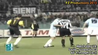 Serie A 1997-1998, day 28 Lazio - Juventus 0-1 (F.Inzaghi goal)