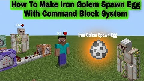 how to make iron golem spawn egg WITH command block system 😎🔥🔥