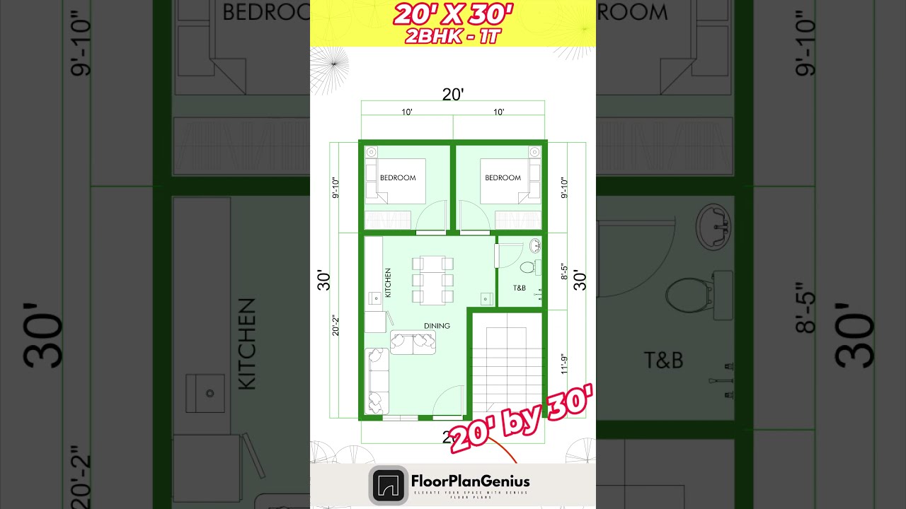 Two Bedroom House Plan Instyle Homes Low Budget Building Design Simple Home Floor