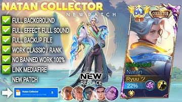Script Skin Natan Collector - Tidal Lord No Password | Full Effect Voice | Patch Terbaru