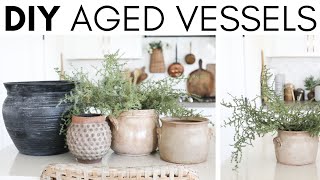 DIY AGED VESSELS || DIY AGED VASES || THRIFT FLIP || FAUX ANTIQUE EFFECT