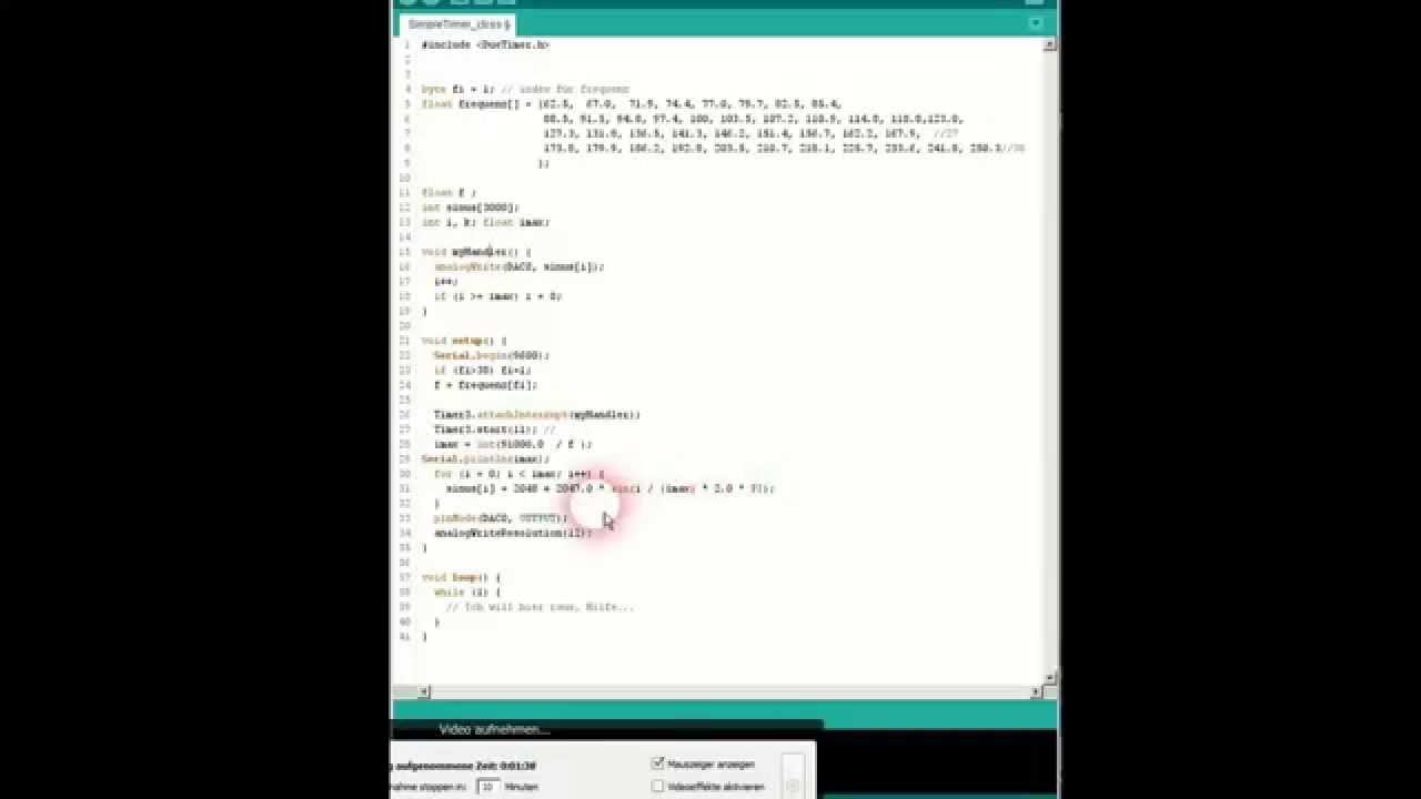 Arduino due CTCSS sound with Timer, Interrupt and DA-Converter - YouTube