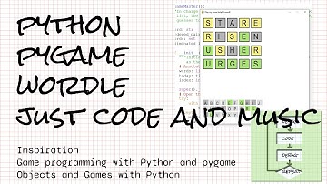 Just coding and music!  Creating a wordle game with Python and pygame.