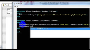 Delphi set action to button and text to textbox
