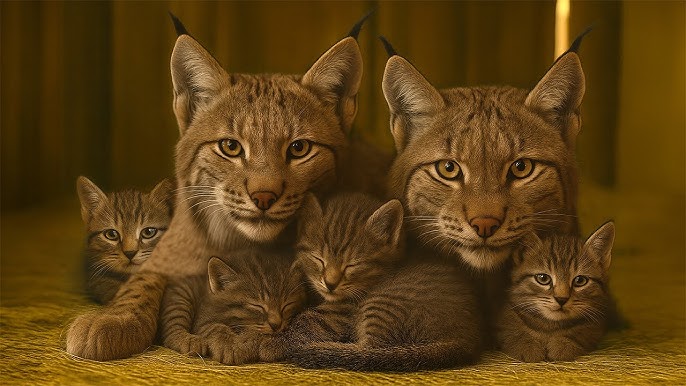 He Found Two Orphaned Bobcat Kittens… What His Farm Cats Did Next Shocked Everyone