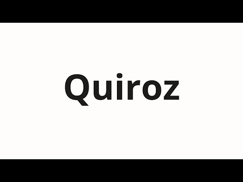 How to pronounce Quiroz