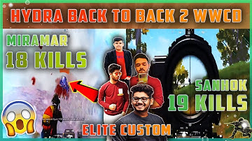 Bahot Hard😱Gameplay By HYDRA | Alpha + BTS + [Bi] Python + AyushFTW |ELITE CUSTOM 🐔WWCD | Hail Hydra