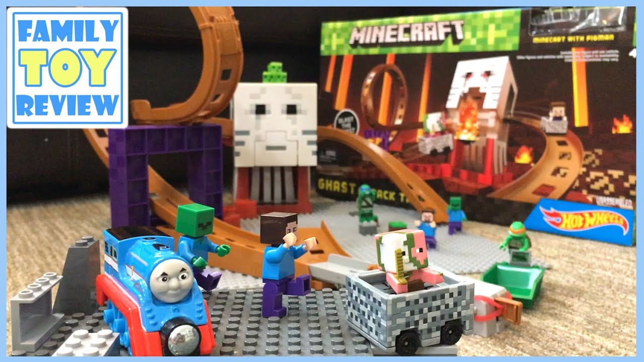 Thomas & Friends SAVE THE DAY from MINECRAFT GHAST ATTACK 