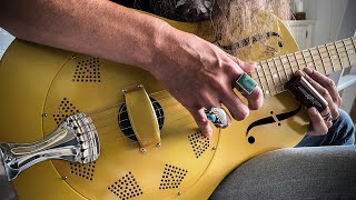 MOONSHINER BLUES  Slide Guitar on the Mystery Resonator 