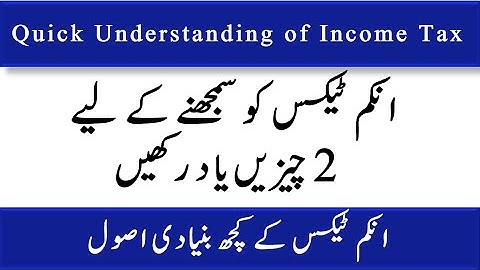Income Tax Understanding Two Quick Tips | Income Tax  Basic concept | FBR | IRIS