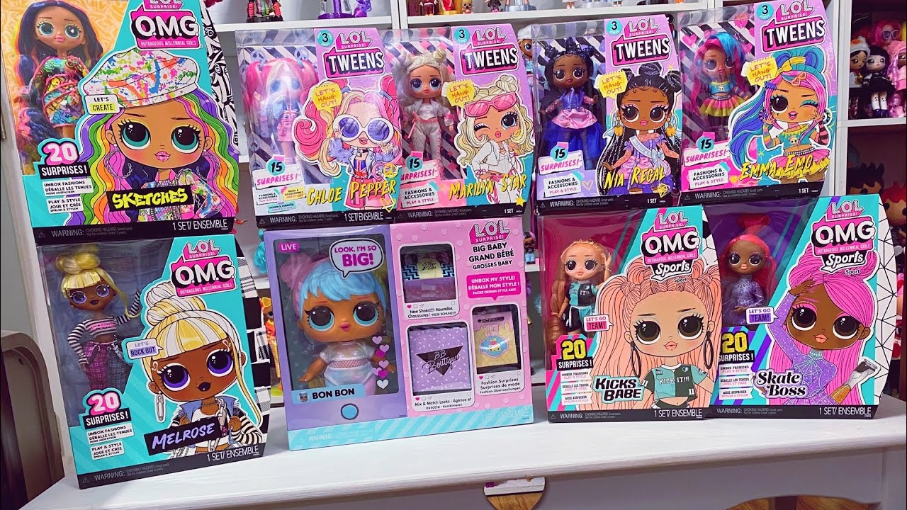 NEW OMG Dolls Unboxing Sketches, Melrose, Skate Boss, Kicks Babe 