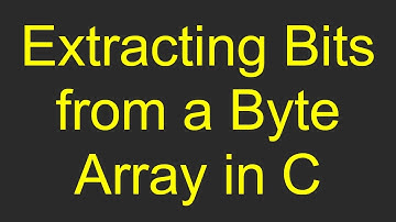 Extracting Bits from a Byte Array in C