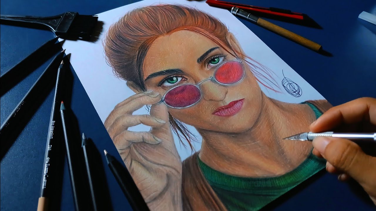 Drawing Lara Croft _ Sophia Turner ✍️🏼 _Desenhando Lara Croft 