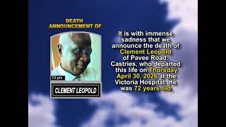 Clement Leopold ~ Short Obituary