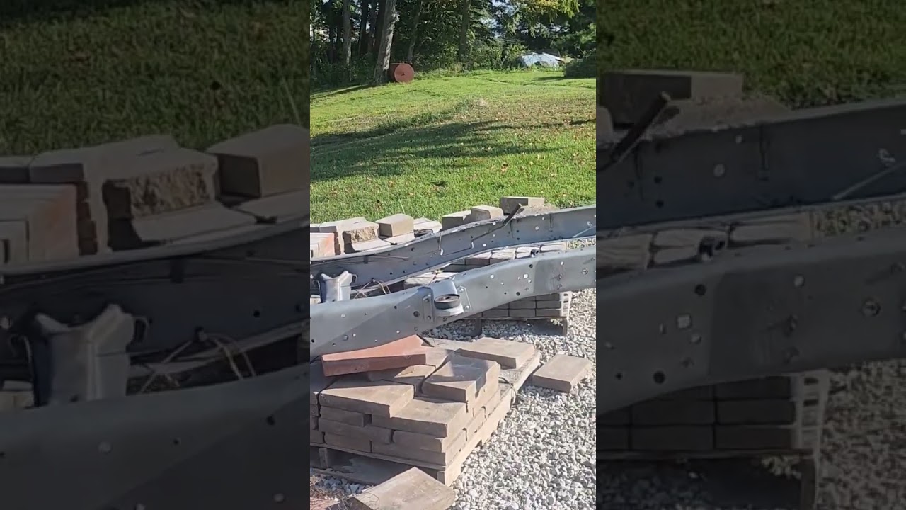 Truck frame after sandblasting 