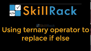 Using ternary operator to replace if else
