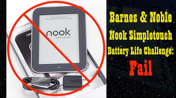 Battery Test Fail For The 2011 Barnes & Noble Nook Simple Touch