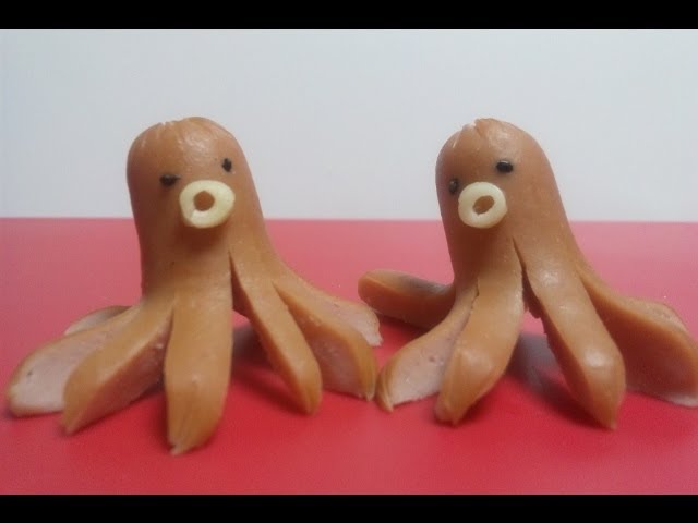 Making Octopus Wieners for Bento