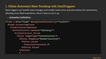 Resolving WPF Frame Animation Issues with Data Triggers