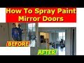 How to Spray Paint Sliding Mirror Frame Closet Doors Metal Frames How to Spray Paint Sliding Mirror Frame Closet Doors Metal Frames