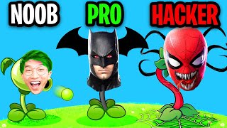NOOB vs PRO vs HACKER In PLANTS vs ZOMBIES HEROES! (MAX LEVEL GAMEPLAY!?) screenshot 5