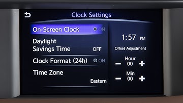 2018.5 INFINITI QX30 - Setting the Clock