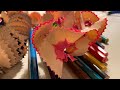sharpening colored pencils to relaxing music, an interesting soothing video