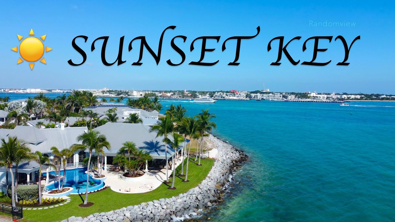 SUNSET KEY, Key West Florida March 2023, 4K Drone Video At Wisteria Island, Port Of Key West