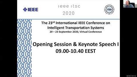 IEEE ITSC 2020 Opening Session and Keynote Speech I