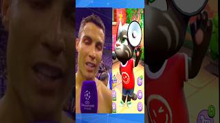 CR7 VS TALKING TOM CAT BATTLE Siuuuu !! ⚽⚽⚡ #shorts #talkingtom #tomfunny