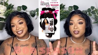 QUICK & EASY $40 CLOSURE SEW-IN BOB TUTORIAL | AFFORDABLE HAIR STORE BUNDLES | BEGINNER FRIENDLY