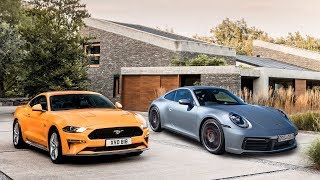 2019 Porsche 911 Carrera 4S vs 2018 Ford Mustang GT - YouTube