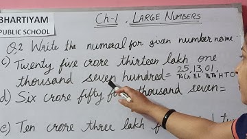 Bhartiyam Public School |  Class V | Maths | Chapter 1