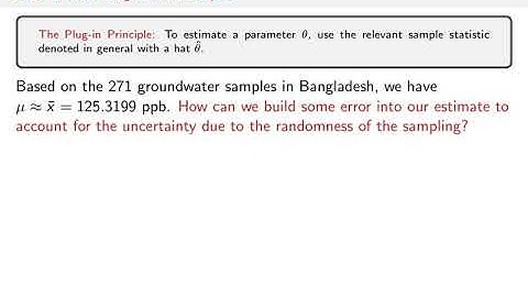 Chapter 5: Plug In Principle with Groundwater Data