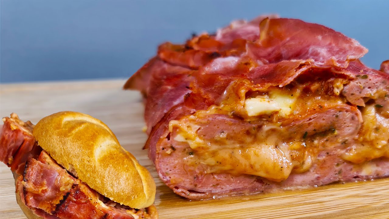 Pizza Leberkäse Roulade / Pizza Fleischkäse Roulade / Käse Rezept - YouTube