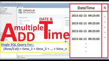 Oracle Server SQL Query To Add Multiple Date Time Columns