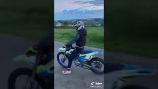 Riding at the village at motorcycle ENDURO | motocross