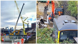 Eventful day at historic station as Pacer broken up and huge cranes in action 🏗