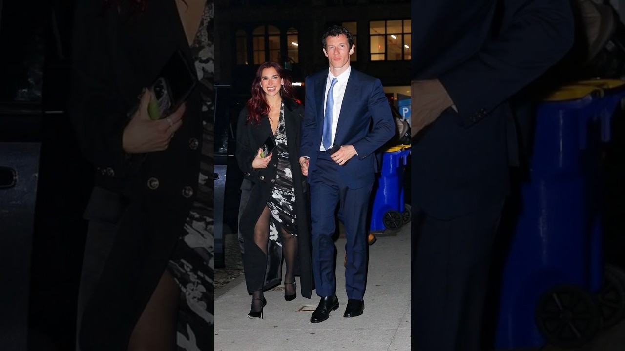 Dua Lipa and her boyfriend Callum Turner New Look 🖤✨ 