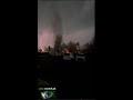 Man Films A Giant Silhouette Of A Godly Like Being Walking During A Lightning Storm 