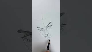 How to draw a face - facial proportions #shorts #youtubeshorts #proportion