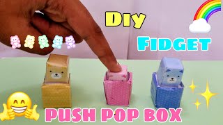 Diy Paper Crafts Diy Push Pop Box Fidget Toy Viral Tiktok Fidget Toys