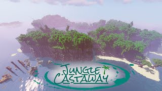 ПРИПЛИВ на ПЛОТІ до НЕВІДОМОГО ДЖУНГЛЕВОГО ОСТРОВА в МАЙНКРАФТІ ► Minecraft Jungle Castaway (1)