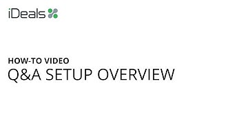 Questions and answers (Q&A) setup