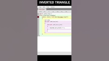 HOW TO MAKE A INVERTED-TRIANGLE IN JAVA #shorts #short #java